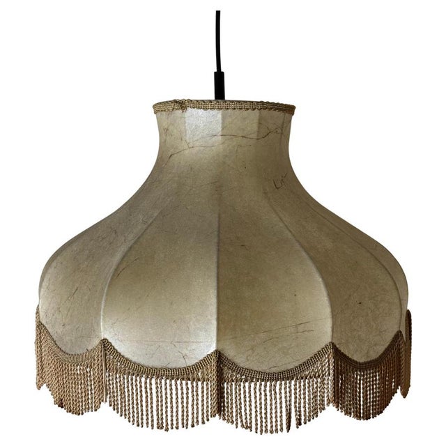 Vintage Cocoon Lamp with Fringes, Germany, 1970s For Sale - Image 14 of 14