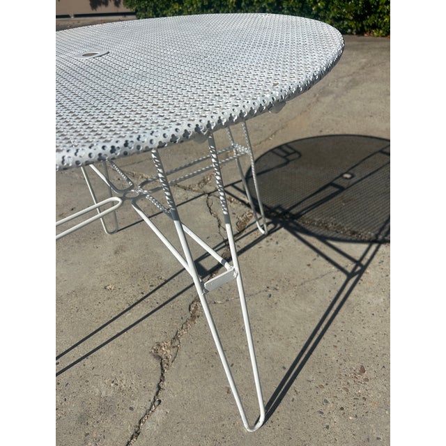 White Garden Table attributed to Mathieu Mategot, 1950s For Sale - Image 8 of 12