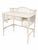 Chinoiserie Vintage Chinoiserie Rattan Writing Desk in Benjamin Moore Cloud White For Sale - Image 3 of 8