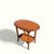 Vintage Oval Wood Side Table With Scalloped Edge and Lower Shelf For Sale In Los Angeles - Image 6 of 12