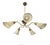 Mid-Century Modern Mid-Century Modern 5-Arm Tulip Chandelier, 50s 60s Sputnik Design Brass Accents For Sale - Image 3 of 12