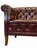 Swedish Chesterfield Sofa or Settee of Tufted Patinated Oxblood Leather For Sale - Image 14 of 15