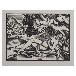 Paul Vera, Summer, 1924, Original Woodcut For Sale