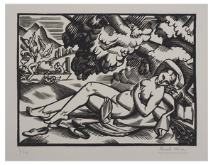 Paul Vera, Summer, 1924, Original Woodcut