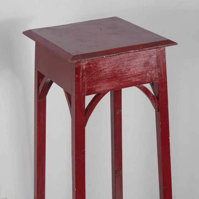 Wood Liberty Trestle in Pompeian Red Painted Wood For Sale - Image 7 of 9