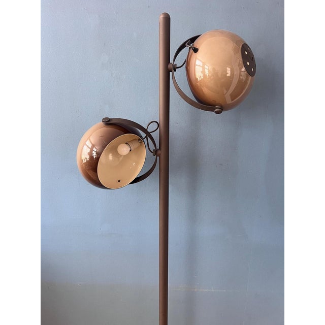 Mid-Century Herda Mushroom Floor Lamp in Brown For Sale - Image 6 of 13