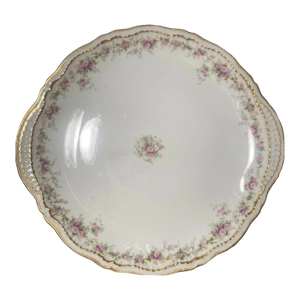 Antique Haviland Limoges Theodore Plate Pink Floral Gold Trim France
