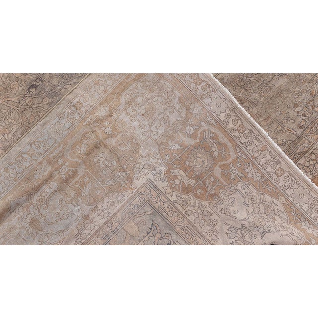 Fine Antique Indian Handmade Wool Rug For Sale In New York - Image 6 of 9