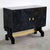 Two-Door Sideboard in Black Parchment, 1980s For Sale - Image 3 of 14