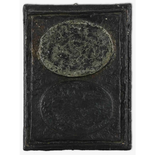 Oval is an original artwork realized by Andrea Nurcis in 1987. Mixed media (oil, embossing and mixed media) Hand signed...