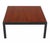 Mid-Century Modern Mid Century Modern Ebonised Frame Walnut Top Square Coffee Occasional Table MINT For Sale - Image 3 of 5