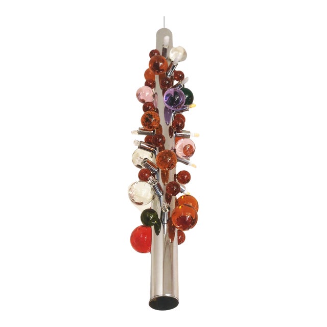 Contemporary Multicolour “Cactus” Murano Glass Sputnik Chandelier For Sale