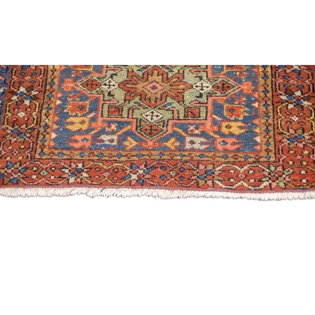 Antique Persian Heriz Rug 3'1'' x 3'11'' For Sale - Image 9 of 12