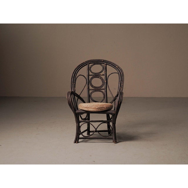 Antique French Folk-Art Hazel Branch Armchair, 1890s For Sale - Image 18 of 18