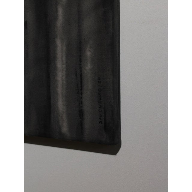 Early 21st Century Karina Savonenko, Vertical Organic Lines in Black and White, 2026, Cotton & Acrylic & Pine, Framed For Sale - Image 5 of 9