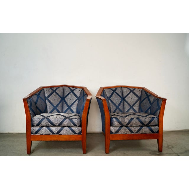 Art Deco 1960’s Art Deco Pierre Chareau Style Lounge Chairs - A Pair For Sale - Image 3 of 12