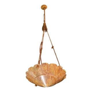 Vintage Art Decò Liberty Alabaster Pendant, 1940s For Sale