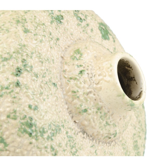 Manufacture de Sevres 1930s Art Déco Greenish Crystalline Glaze Sèvres Porcelain Bulbous Vase, France For Sale - Image 4 of 9