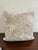 Beige Pillow Made from Antique Rug With Velvet Back and Feather/Down Insert For Sale - Image 8 of 9