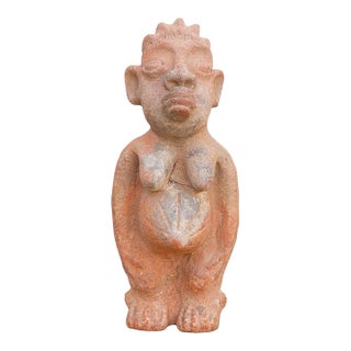 Antique Terracotta Nok Female Fertility Figure For Sale