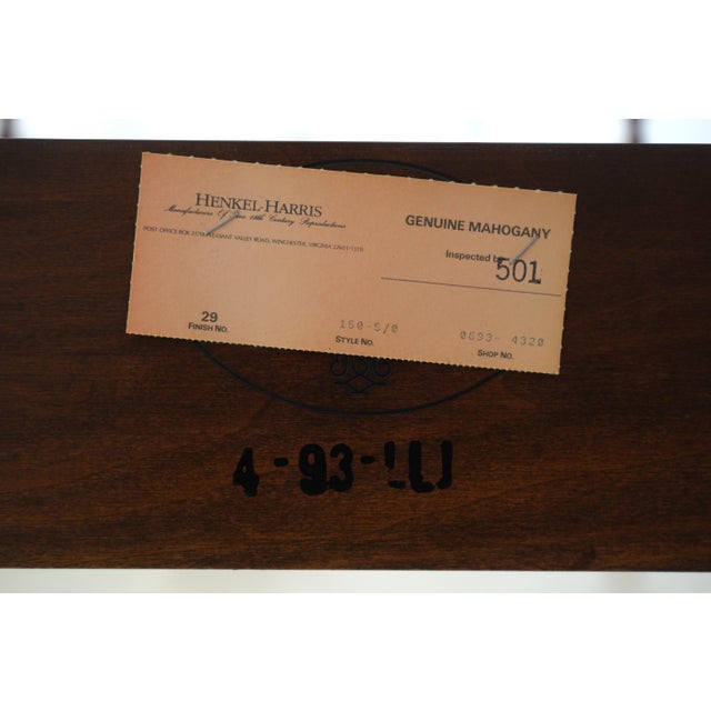 Henkel Harris Queen Size Mahogany Model 150 Poster Bed For Sale - Image 16 of 16