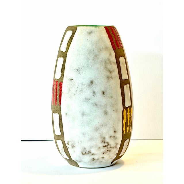 Super Cool Mid 20th Century Modern West German Vase by Jasbo Keramics. For Sale - Image 6 of 8
