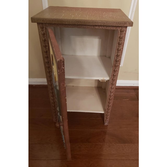 American Colonial Crackle Painted Cabinet For Sale - Image 9 of 11