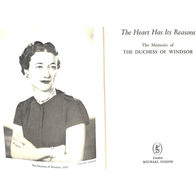 "The Heart Has Its Reasons: The Memoirs of the Duchess of Windsor" 1956 the Duchess of Windsor (Signed) For Sale - Image 4 of 12