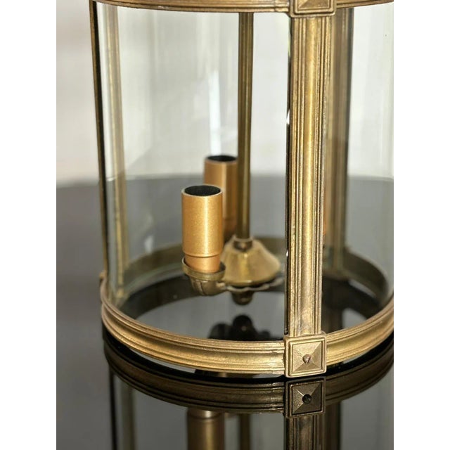 Lantern in brass and blown glass, Italy 1950s with 3 lights, in excellent condition, working. Up to 250V (Europe/UK...