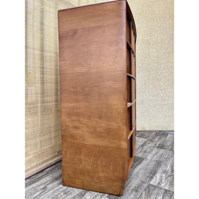 Refinished Mid Century Modern Five-Drawer Highboy Dresser by Heywood Wakefield Circa 1950s For Sale - Image 16 of 18