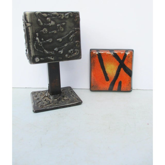 Vintage Art Brut Steel & Glass Vanity Box For Sale - Image 4 of 10