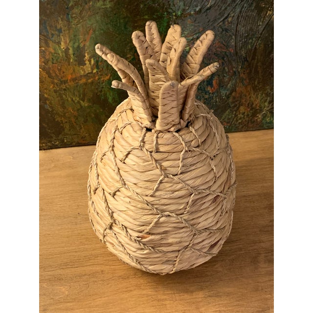 1970s Large Natural Sea Grass Pineapple For Sale - Image 5 of 5
