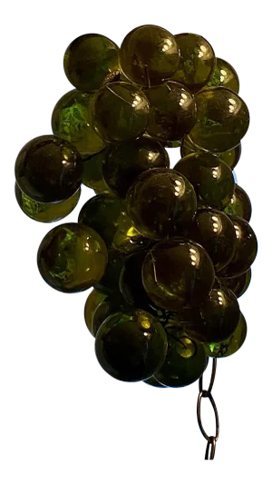 1960s Mid-Century Modern Lucite Grape Bunch Hanging Lamp