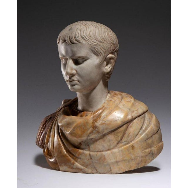 Amazing Marble bust of Caesar, Roman Emperor, early 19th century Height x width x depth: 51 x 46 x 28 cm finely carved...