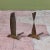 Metal Modernist Twisted Bronze Andirons For Sale - Image 7 of 12