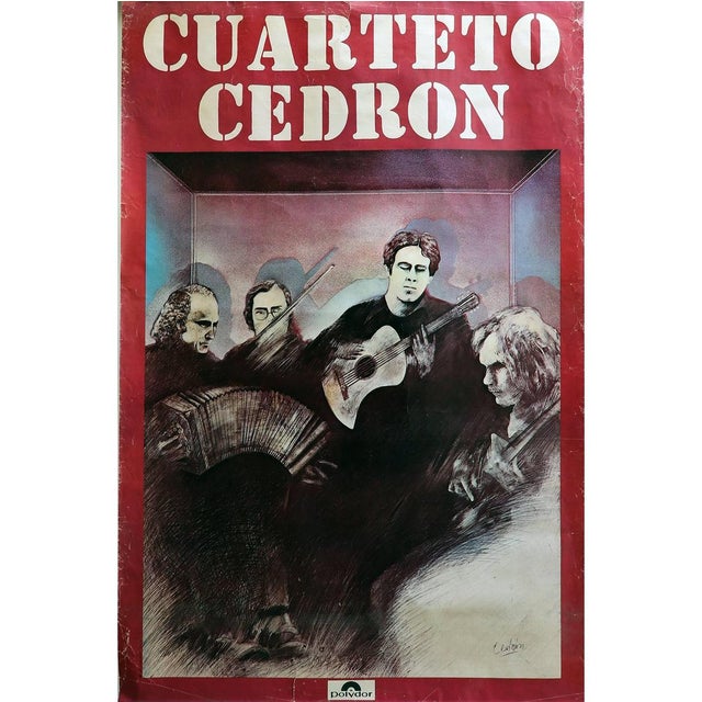 1970s Cuarteto Cedron, 1977, Chances Poster Polydor, Argentina For Sale - Image 5 of 5