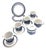 Vintage Arabia Finland Anemone Coffee Cups & Dessert Plates Designed by Ulla Procope, Set of 14 Pieces For Sale