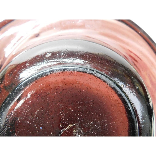 Amethyst Mid-Century Modern Hand-Blown Large Amethyst Glass Centerpiece Bowl For Sale - Image 8 of 8