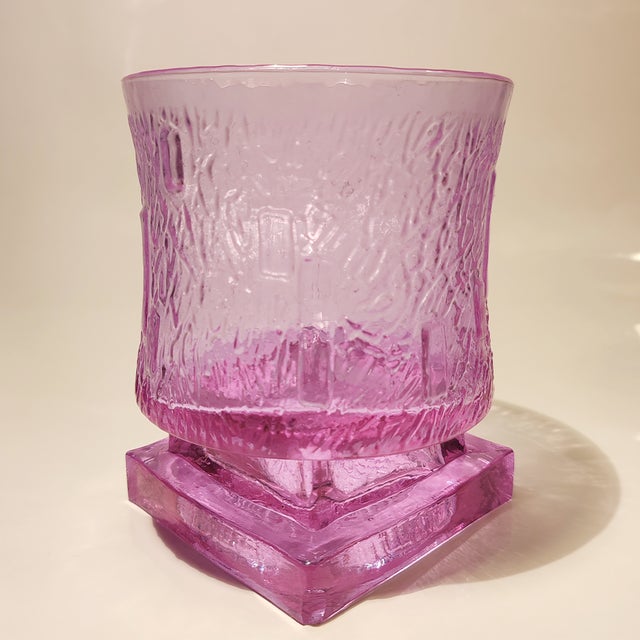 1960s Ice Bucket and 6 Glasses in Murano Glass Alexandrite, Italy, 1960s, Set of 7 For Sale - Image 5 of 11