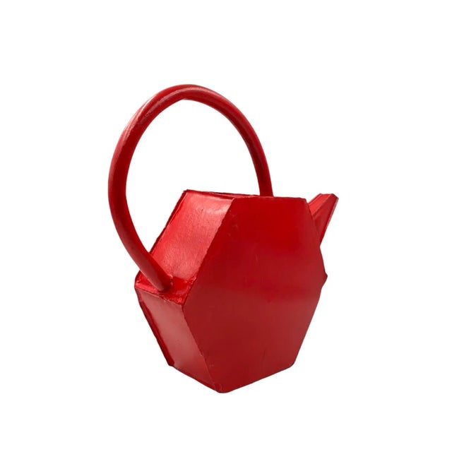 1940s Modern French Red Watering Can, 1940s For Sale - Image 5 of 12