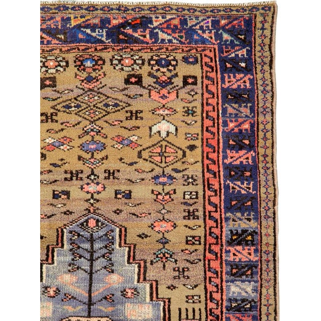 Rustic Vintage Persian Hamadan Rug – Size: 3' 7" X 7" For Sale - Image 3 of 4