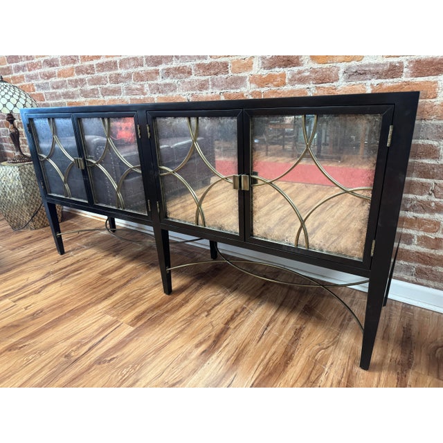 Hollywood Regency Alden Parkes 'Hancock' Mirrored Buffet Sideboard For Sale - Image 3 of 11