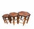 Hollywood Regency 1970s Vintage Burnt Bamboo & Rattan Nesting Hexagon Shaped Tables - Set of 3 For Sale - Image 4 of 9