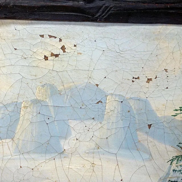 Folksy Scene with Cattles, Goats and Farmer's Wives, 1900s, Oil Painting For Sale - Image 5 of 9