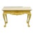 Late 20th Century English George II Style Gold Giltwood Shell Carved Paw Foot Console Hall Table For Sale