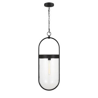 Chapman & Myers by Visual Comfort Studio Blaine Large Pendant, Aged Iron For Sale