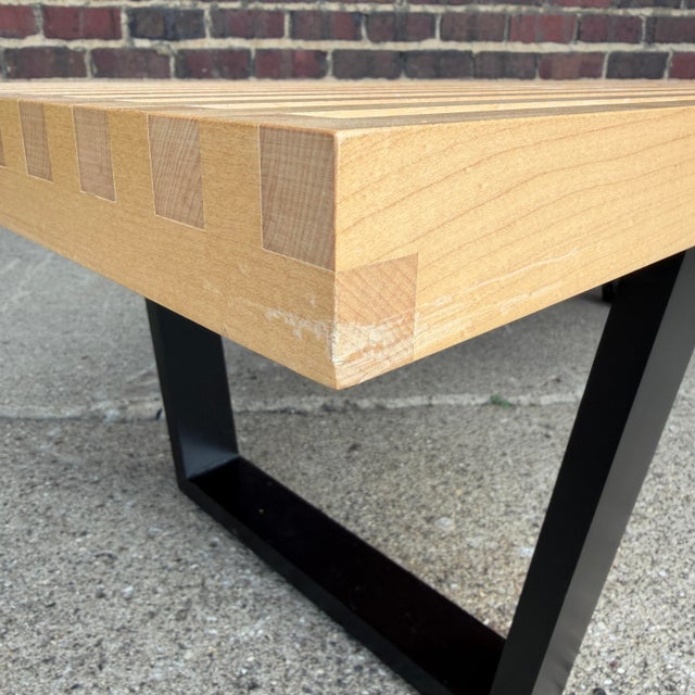 Wood George Nelson for Herman Miller Platform Bench For Sale - Image 7 of 12