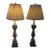 Pair of Rustic Wood Table Lamps For Sale