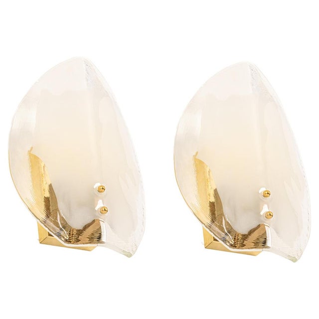 Brass & Murano Glass Wall Lights from Kalmar, Austria, 1970s, Set of 2 For Sale - Image 11 of 15