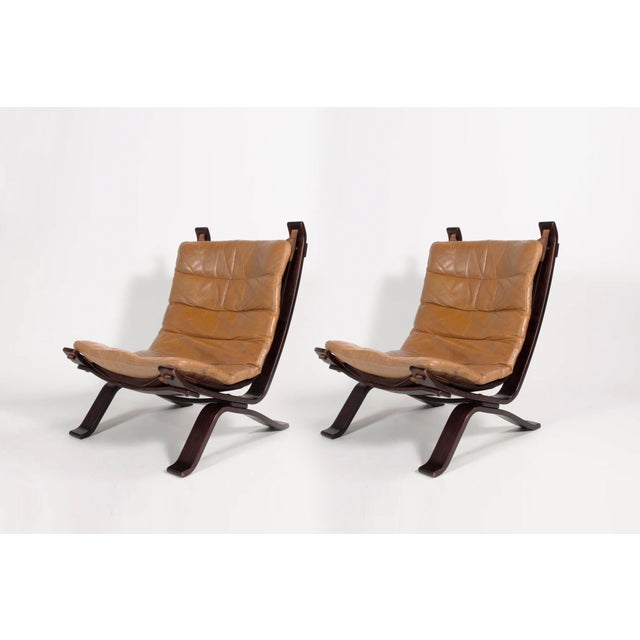 Focus Sling Lounge Chairs from Bramin Møbler, 1970s, Set of 2 For Sale - Image 3 of 5